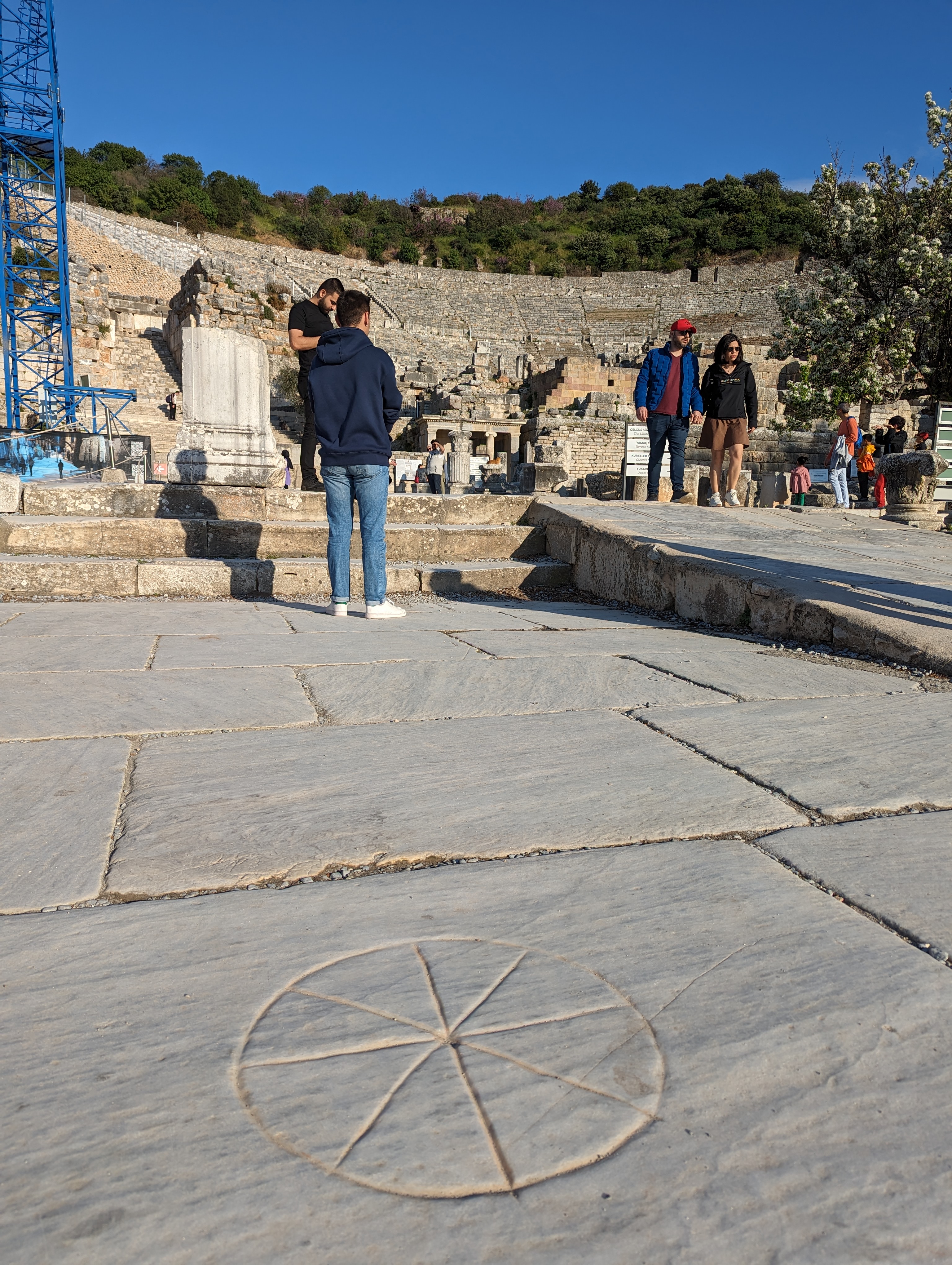 IXOYE in front of the amphitheater in Ephesus