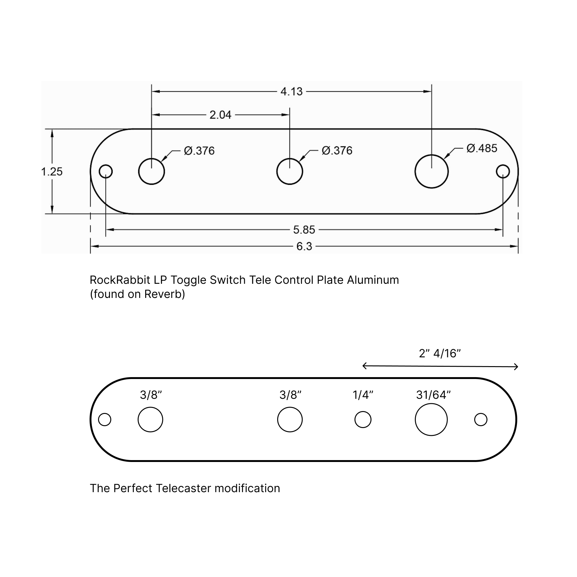 The perfect Telecaster control plate